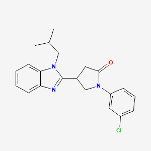 1-(3-chlorophenyl)-4-(1-isobutyl-1H-benzo[d]imidazol-2-yl)pyrrolidin-2-one
