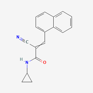 molecular formula C17H14N2O B2903539 2-cyano-N-cyclopropyl-3-(naphthalen-1-yl)prop-2-enamide CAS No. 565420-95-3