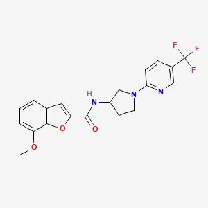 7-methoxy-N-(1-(5-(trifluoromethyl)pyridin-2-yl)pyrrolidin-3-yl)benzofuran-2-carboxamide