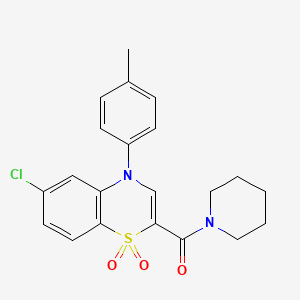 molecular formula C21H21ClN2O3S B2903547 4-(2-cyclopropyl-1,3-thiazol-4-yl)-N-(2-thienylmethyl)benzamide CAS No. 1251614-81-9