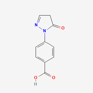 molecular formula C10H8N2O3 B2903562 4-(5-Oxo-4,5-dihydro-1h-pyrazol-1-yl)benzoic acid CAS No. 916169-50-1