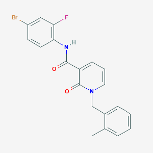 molecular formula C20H16BrFN2O2 B2903563 N-(4-bromo-2-fluorophenyl)-1-(2-methylbenzyl)-2-oxo-1,2-dihydropyridine-3-carboxamide CAS No. 946246-90-8