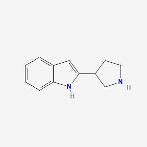 molecular formula C12H14N2 B2903565 2-(pyrrolidin-3-yl)-1H-indole CAS No. 1260680-48-5