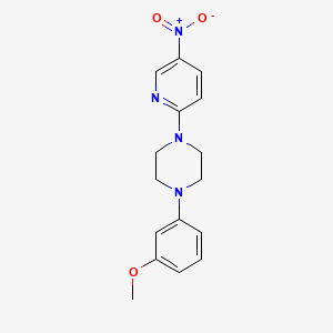 molecular formula C16H18N4O3 B2903574 1-(3-Methoxyphenyl)-4-(5-nitropyridin-2-yl)piperazine CAS No. 158399-79-2