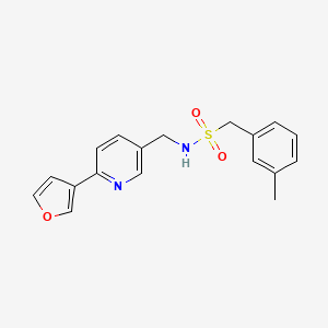 molecular formula C18H18N2O3S B2903575 N-((6-(furan-3-yl)pyridin-3-yl)methyl)-1-(m-tolyl)methanesulfonamide CAS No. 2034333-26-9
