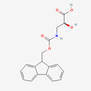 molecular formula C18H17NO5 B2903577 Fmoc-(S)-3-amino-2-hydroxypropionic acid CAS No. 172721-23-2