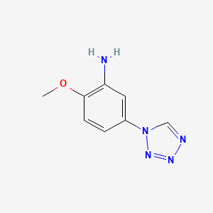 molecular formula C8H9N5O B2903578 2-methoxy-5-(1H-tetrazol-1-yl)aniline CAS No. 924871-47-6