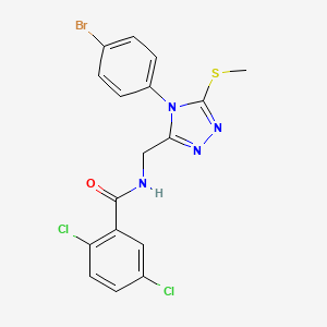 molecular formula C17H13BrCl2N4OS B2903583 N-((4-(4-bromophenyl)-5-(methylthio)-4H-1,2,4-triazol-3-yl)methyl)-2,5-dichlorobenzamide CAS No. 391931-82-1