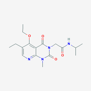 molecular formula C17H24N4O4 B2903590 2-(5-ethoxy-6-ethyl-1-methyl-2,4-dioxo-1,2-dihydropyrido[2,3-d]pyrimidin-3(4H)-yl)-N-isopropylacetamide CAS No. 941984-50-5