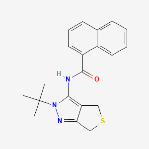 molecular formula C20H21N3OS B2903591 N-(2-tert-butyl-4,6-dihydrothieno[3,4-c]pyrazol-3-yl)naphthalene-1-carboxamide CAS No. 392255-05-9