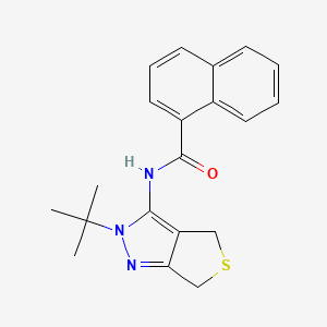 N-{2-tert-butyl-2H,4H,6H-thieno[3,4-c]pyrazol-3-yl}naphthalene-1-carboxamide