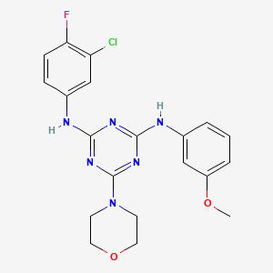 N2-(3-chloro-4-fluorophenyl)-N4-(3-methoxyphenyl)-6-morpholino-1,3,5-triazine-2,4-diamine