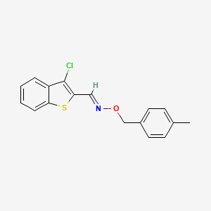 molecular formula C17H14ClNOS B2903598 3-chloro-1-benzothiophene-2-carbaldehyde O-(4-methylbenzyl)oxime CAS No. 477859-26-0