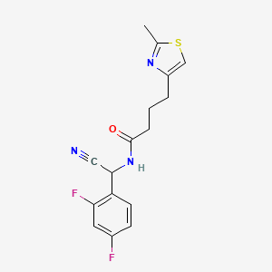 N-[Cyano-(2,4-difluorophenyl)methyl]-4-(2-methyl-1,3-thiazol-4-yl)butanamide