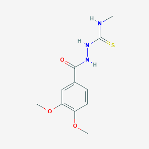 molecular formula C11H15N3O3S B2903608 2-(3,4-dimethoxybenzoyl)-N-methylhydrazinecarbothioamide CAS No. 298217-87-5