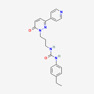 molecular formula C21H23N5O2 B2903633 1-(4-ethylphenyl)-3-(3-(6-oxo-3-(pyridin-4-yl)pyridazin-1(6H)-yl)propyl)urea CAS No. 1203153-57-4
