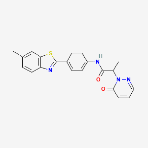 N-(4-(6-methylbenzo[d]thiazol-2-yl)phenyl)-2-(6-oxopyridazin-1(6H)-yl)propanamide