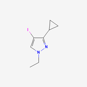 molecular formula C8H11IN2 B2903646 3-Cyclopropyl-1-ethyl-4-iodo-1H-pyrazole CAS No. 1170112-67-0; 1354703-46-0