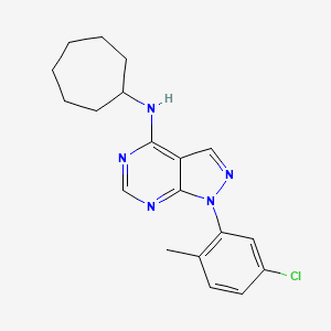 1-(5-chloro-2-methylphenyl)-N-cycloheptyl-1H-pyrazolo[3,4-d]pyrimidin-4-amine