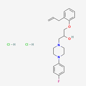 molecular formula C22H29Cl2FN2O2 B2903651 1-(2-Allylphenoxy)-3-(4-(4-fluorophenyl)piperazin-1-yl)propan-2-ol dihydrochloride CAS No. 478653-54-2