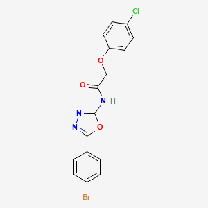 molecular formula C16H11BrClN3O3 B2903669 N-[5-(4-bromophenyl)-1,3,4-oxadiazol-2-yl]-2-(4-chlorophenoxy)acetamide CAS No. 905677-78-3