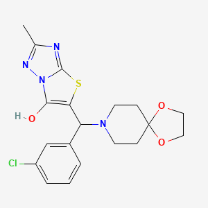 5-((3-Chlorophenyl)(1,4-dioxa-8-azaspiro[4.5]decan-8-yl)methyl)-2-methylthiazolo[3,2-b][1,2,4]triazol-6-ol