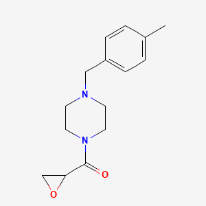 [4-[(4-Methylphenyl)methyl]piperazin-1-yl]-(oxiran-2-yl)methanone