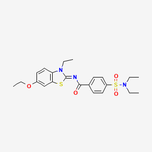 4-(diethylsulfamoyl)-N-[(2Z)-6-ethoxy-3-ethyl-2,3-dihydro-1,3-benzothiazol-2-ylidene]benzamide