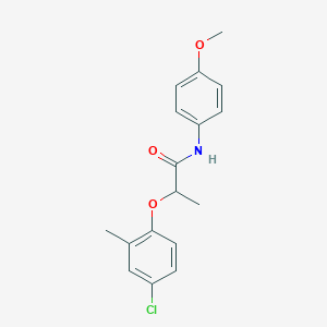 molecular formula C17H18ClNO3 B290368 2-(4-chloro-2-methylphenoxy)-N-(4-methoxyphenyl)propanamide 