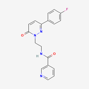 molecular formula C18H15FN4O2 B2903685 N-(2-(3-(4-fluorophenyl)-6-oxopyridazin-1(6H)-yl)ethyl)nicotinamide CAS No. 921851-32-3