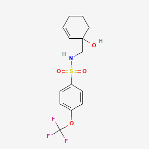 molecular formula C14H16F3NO4S B2903687 N-((1-hydroxycyclohex-2-en-1-yl)methyl)-4-(trifluoromethoxy)benzenesulfonamide CAS No. 2320954-46-7
