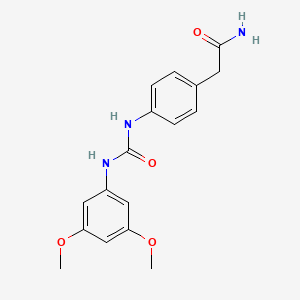 molecular formula C17H19N3O4 B2903699 2-(4-(3-(3,5-Dimethoxyphenyl)ureido)phenyl)acetamide CAS No. 1251564-77-8
