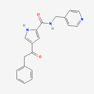 molecular formula C19H17N3O2 B2903709 4-(2-phenylacetyl)-N-(4-pyridinylmethyl)-1H-pyrrole-2-carboxamide CAS No. 439120-80-6