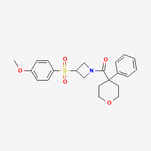 (3-((4-methoxyphenyl)sulfonyl)azetidin-1-yl)(4-phenyltetrahydro-2H-pyran-4-yl)methanone