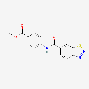 molecular formula C15H11N3O3S B2903723 Methyl 4-[(1,2,3-benzothiadiazol-6-ylcarbonyl)amino]benzoate CAS No. 950249-42-0