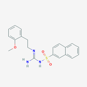 B2903731 N-(N-(2-methoxyphenethyl)carbamimidoyl)naphthalene-2-sulfonamide CAS No. 869075-59-2
