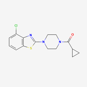 molecular formula C15H16ClN3OS B2903732 (4-(4-Chlorobenzo[d]thiazol-2-yl)piperazin-1-yl)(cyclopropyl)methanone CAS No. 897479-53-7