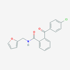 molecular formula C19H14ClNO3 B290374 2-(4-chlorobenzoyl)-N-(2-furylmethyl)benzamide 
