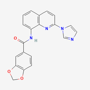 N-(2-(1H-imidazol-1-yl)quinolin-8-yl)benzo[d][1,3]dioxole-5-carboxamide