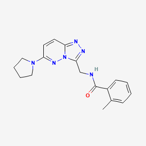 2-methyl-N-((6-(pyrrolidin-1-yl)-[1,2,4]triazolo[4,3-b]pyridazin-3-yl)methyl)benzamide