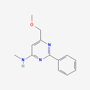 molecular formula C13H15N3O B2903760 6-(methoxymethyl)-N-methyl-2-phenyl-4-pyrimidinamine CAS No. 339278-91-0
