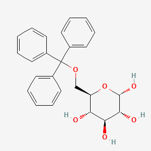 molecular formula C25H26O6 B2903768 (2S,3R,4S,5S,6R)-6-((Trityloxy)methyl)tetrahydro-2H-pyran-2,3,4,5-tetraol CAS No. 54325-28-9
