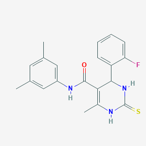N-(3,5-dimethylphenyl)-4-(2-fluorophenyl)-6-methyl-2-thioxo-1,2,3,4-tetrahydropyrimidine-5-carboxamide
