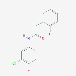 molecular formula C14H10ClF2NO B290378 N-(3-chloro-4-fluorophenyl)-2-(2-fluorophenyl)acetamide 