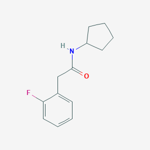 molecular formula C13H16FNO B290379 N-cyclopentyl-2-(2-fluorophenyl)acetamide 