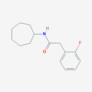 molecular formula C15H20FNO B290380 N-cycloheptyl-2-(2-fluorophenyl)acetamide 