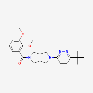 molecular formula C23H30N4O3 B2903814 [2-(6-Tert-butylpyridazin-3-yl)-1,3,3a,4,6,6a-hexahydropyrrolo[3,4-c]pyrrol-5-yl]-(2,3-dimethoxyphenyl)methanone CAS No. 2415504-20-8