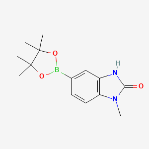 molecular formula C14H19BN2O3 B2903816 1-methyl-5-(4,4,5,5-tetramethyl-1,3,2-dioxaborolan-2-yl)-1H-benzo[d]imidazol-2(3H)-one CAS No. 1187968-73-5