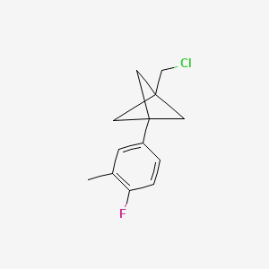 1-(Chloromethyl)-3-(4-fluoro-3-methylphenyl)bicyclo[1.1.1]pentane