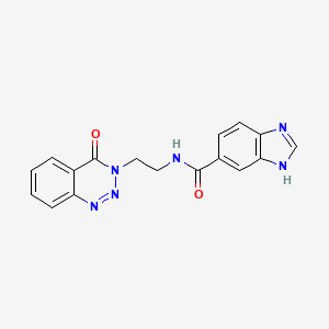 N-(2-(4-oxobenzo[d][1,2,3]triazin-3(4H)-yl)ethyl)-1H-benzo[d]imidazole-5-carboxamide